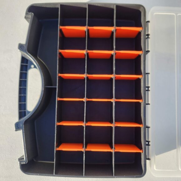 NEW 21 Compartment Plastic Portable Small Parts Organizer Tool Box Divider Divid - Picture 5 of 10